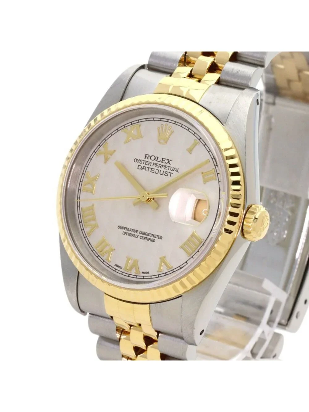 Rolex Datejust Pyramid Roman SS Yellow Gold 18k